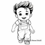 Adorable Baby Overalls Coloring Sheets 4