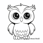 Adorable Baby Owl Coloring Pages 2