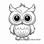 Adorable Baby Owl Coloring Pages 3