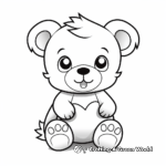 Adorable Baby Teddy Bear Coloring Pages 1