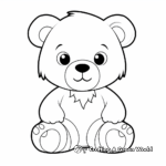 Adorable Baby Teddy Bear Coloring Pages 2