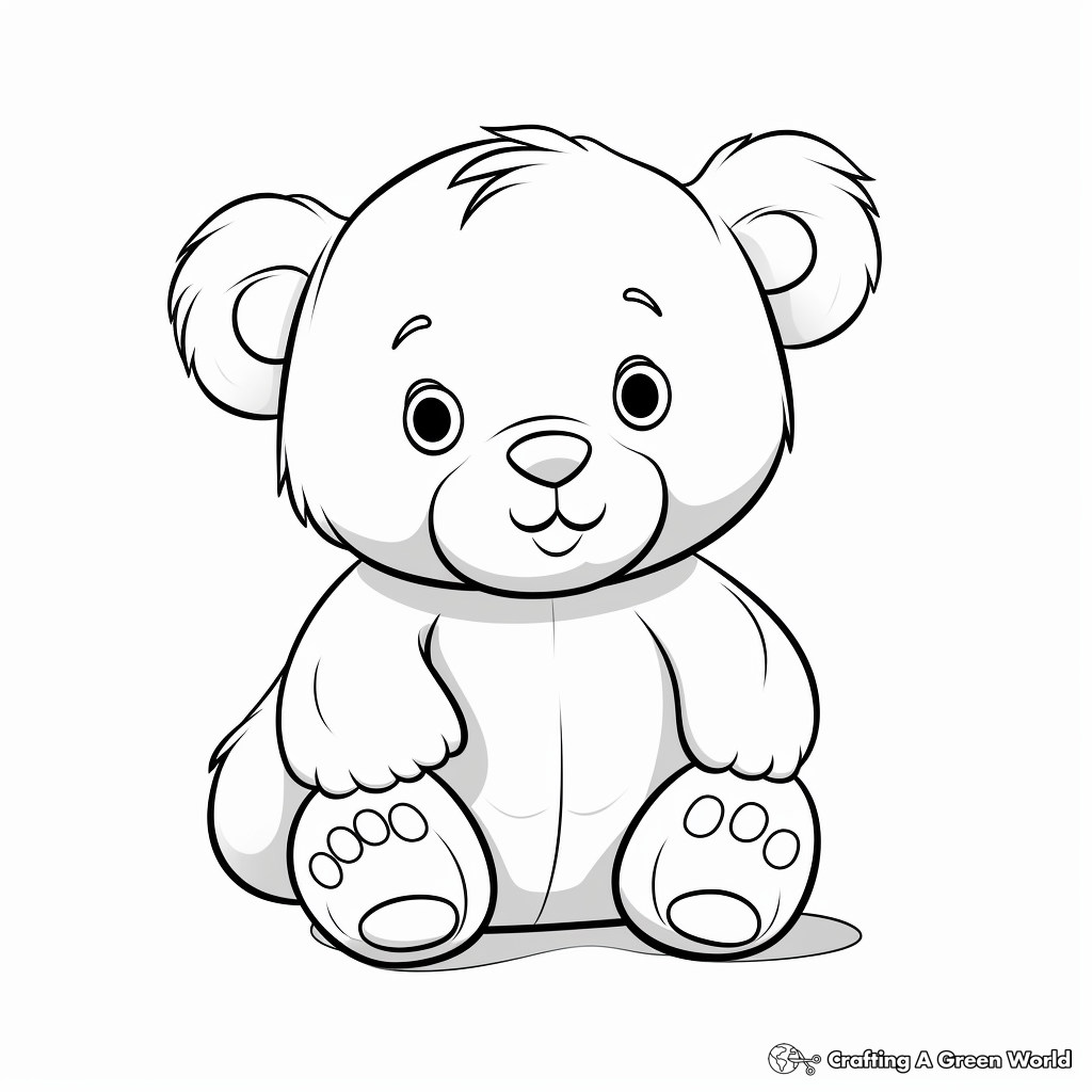 Adorable Baby Teddy Bear Coloring Pages 3