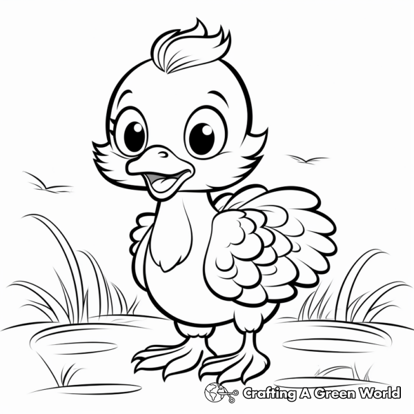 Baby Turkey Coloring Pages - Free &amp; Printable!