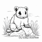 Adorable Badger Cub Coloring Pages 3