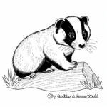 Adorable Badger Cub Coloring Pages 4