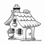 Adorable Birdhouse Feeder Coloring Pages 1