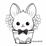 Adorable Bunny Ears Cactus Coloring Pages 1