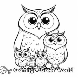 Owl Family Coloring Pages - Free &amp; Printable!