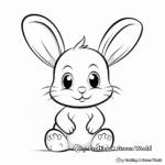 Adorable Cartoon Rabbit Coloring Pages 2