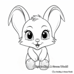 Adorable Cartoon Rabbit Coloring Pages 4
