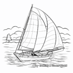 Adorable Cartoon Sailboat Coloring Pages for Kids 2
