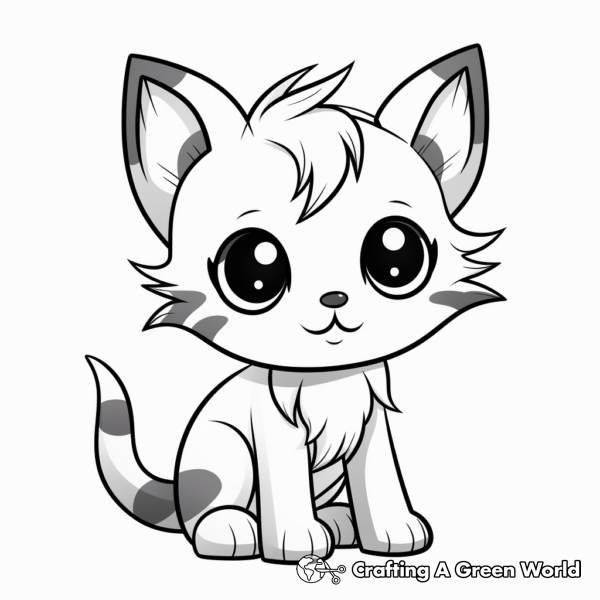 Chibi Cat Coloring Pages - Free & Printable!