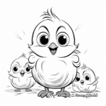 Adorable Chicks Coloring Pages for Kids 4