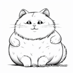 Adorable Fat Kitten Coloring Pages 3