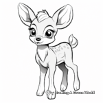 Adorable Fawn Deer Coloring Pages 4