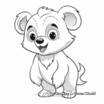 Adorable Grizzly Bear Cub Coloring Pages 4