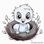 Adorable Hatchling Bird Nest Coloring Pages 3