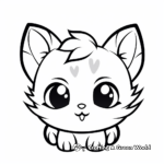 Adorable Kitten Face Coloring Pages 3