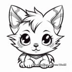 Adorable Kitten Head Coloring Pages 3