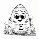Adorable Letter E for Egg Coloring Pages 3