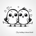 Adorable Love Bird Coloring Pages for Kids 1