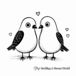 Adorable Love Bird Coloring Pages for Kids 2