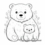 Adorable Mama Bear Bedtime Coloring Pages 3