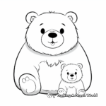 Adorable Mama Bear Bedtime Coloring Pages 4