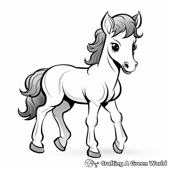 Cartoon Horse Coloring Pages - Free &amp; Printable!
