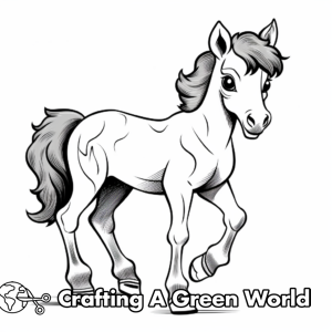 Cartoon Horse Coloring Pages - Free &amp; Printable!