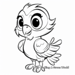 Adorable Parrot Coloring Pages for Kids 2