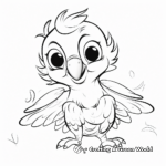 Adorable Parrot Coloring Pages for Kids 4