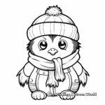 Adorable Penguin Winter Coloring Pages 2
