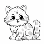 Adorable Persian Cat Coloring Pages 1