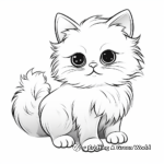 Adorable Persian Cat Coloring Pages 2