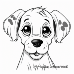 Adorable Puppy Face Coloring Pages For Kids 1