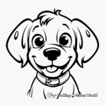 Adorable Puppy Face Coloring Pages For Kids 2
