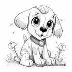 Adorable Puppy Wishing Get Well Soon Coloring Pages 1