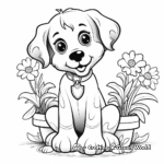 Adorable Puppy Wishing Get Well Soon Coloring Pages 4