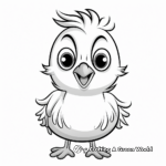 Adorable Quail Chick Coloring Pages 4