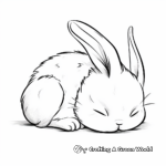 Adorable Sleeping Baby Bunny Coloring Pages 2