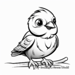 Adorable Sparrow Coloring Pages 1