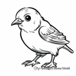 Adorable Sparrow Coloring Pages 2