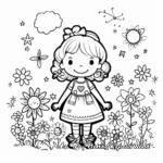 Adorable Spring-themed Fairy Tale Coloring Pages 4