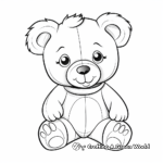 Adorable Teddy Bear Coloring Pages for Kids 1
