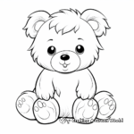 Adorable Teddy Bear Coloring Pages for Kids 2