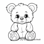 Adorable Teddy Bear Coloring Pages for Kids 4