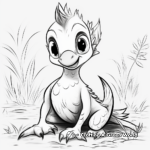 Adorable Troodon Hatchling Coloring Pages for Kids 4