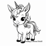 Adorable Unicorn Coloring Pages 4