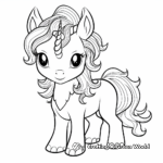 Adorable Unicorn Printable Coloring Pages 4